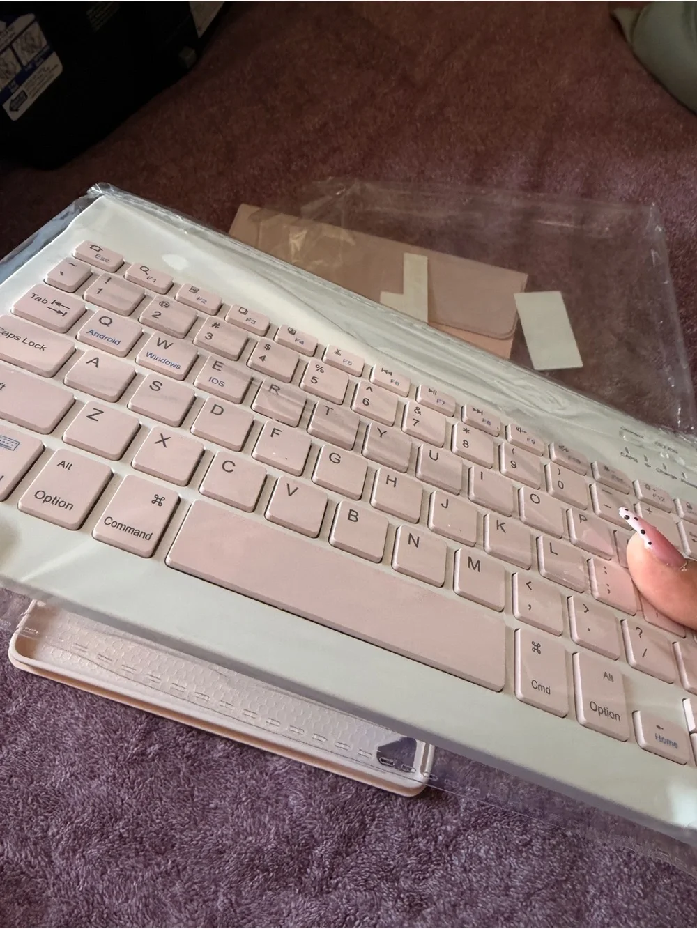 iPad Air 2 Rose Pink Bluetooth Keyboard Case with Stylus